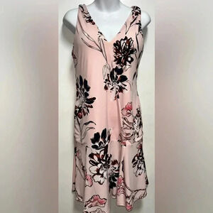 Ivanka Trump sleeveless floral print flare dress